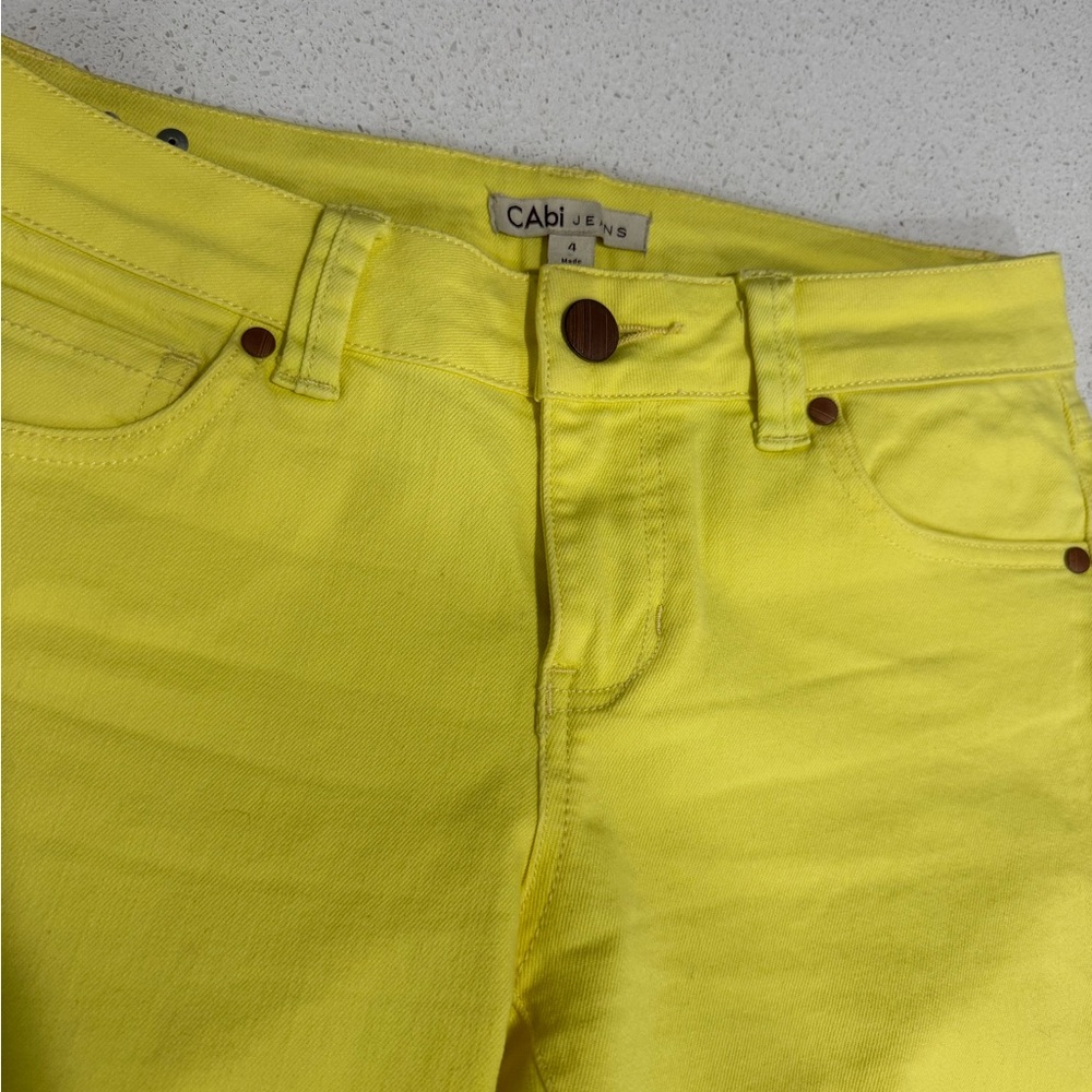 CAbi High Rise Yellow Jeans